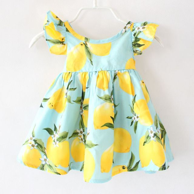 Lemon Print Dress Toddlers Family Lemon Print Dress Toddlers Family